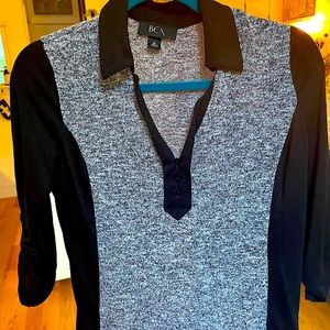 BCX Black Collared Top